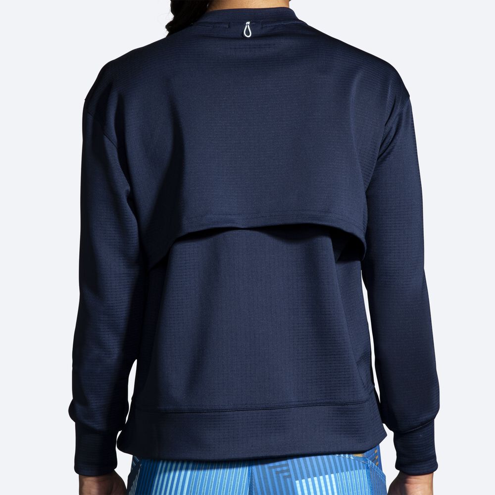 Brooks Run Within Sweatshirt Dam Marinblå | QIK-764891