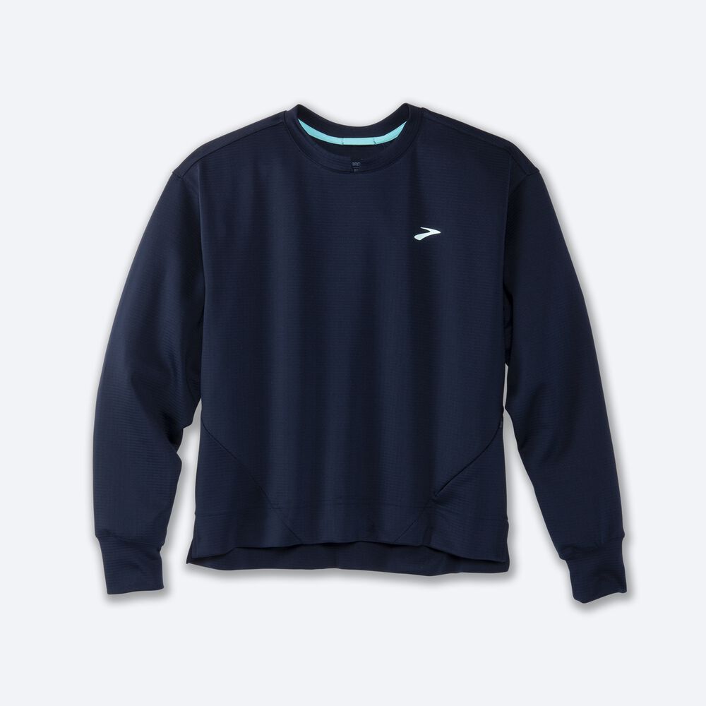 Brooks Run Within Sweatshirt Dam Marinblå | QIK-764891