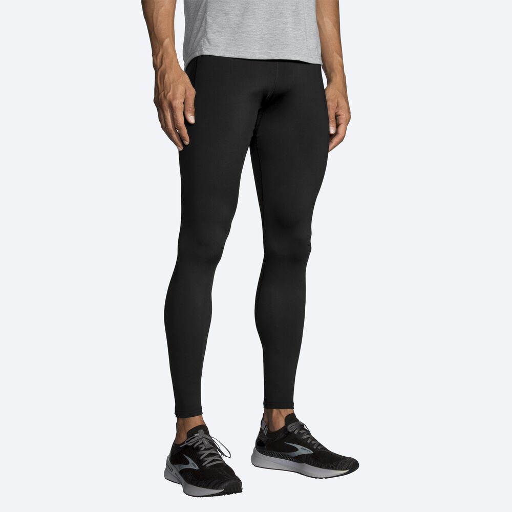 Brooks Source Tight Strumpbyxor Herr Svarta | YNI-845103