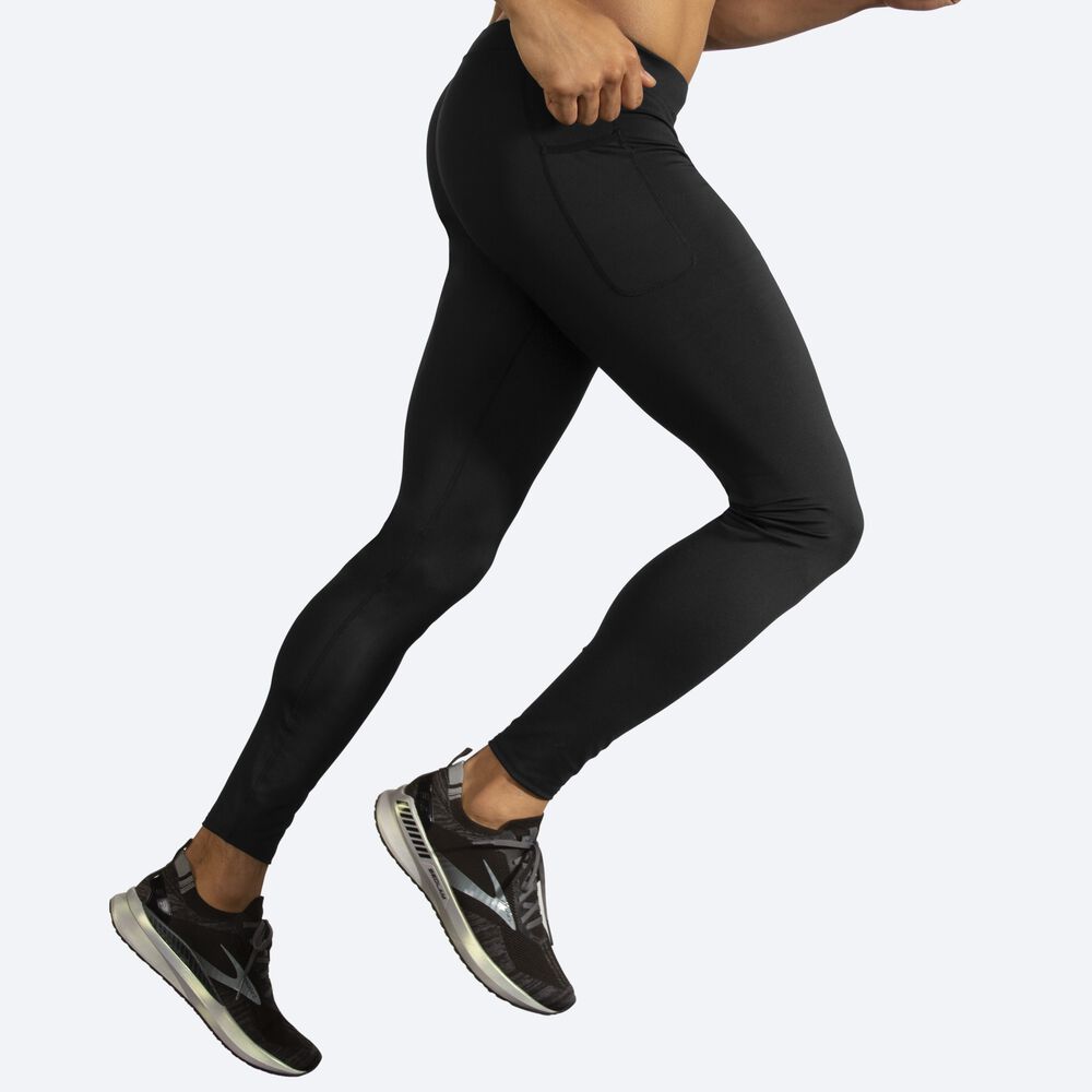 Brooks Source Tight Strumpbyxor Herr Svarta | YNI-845103