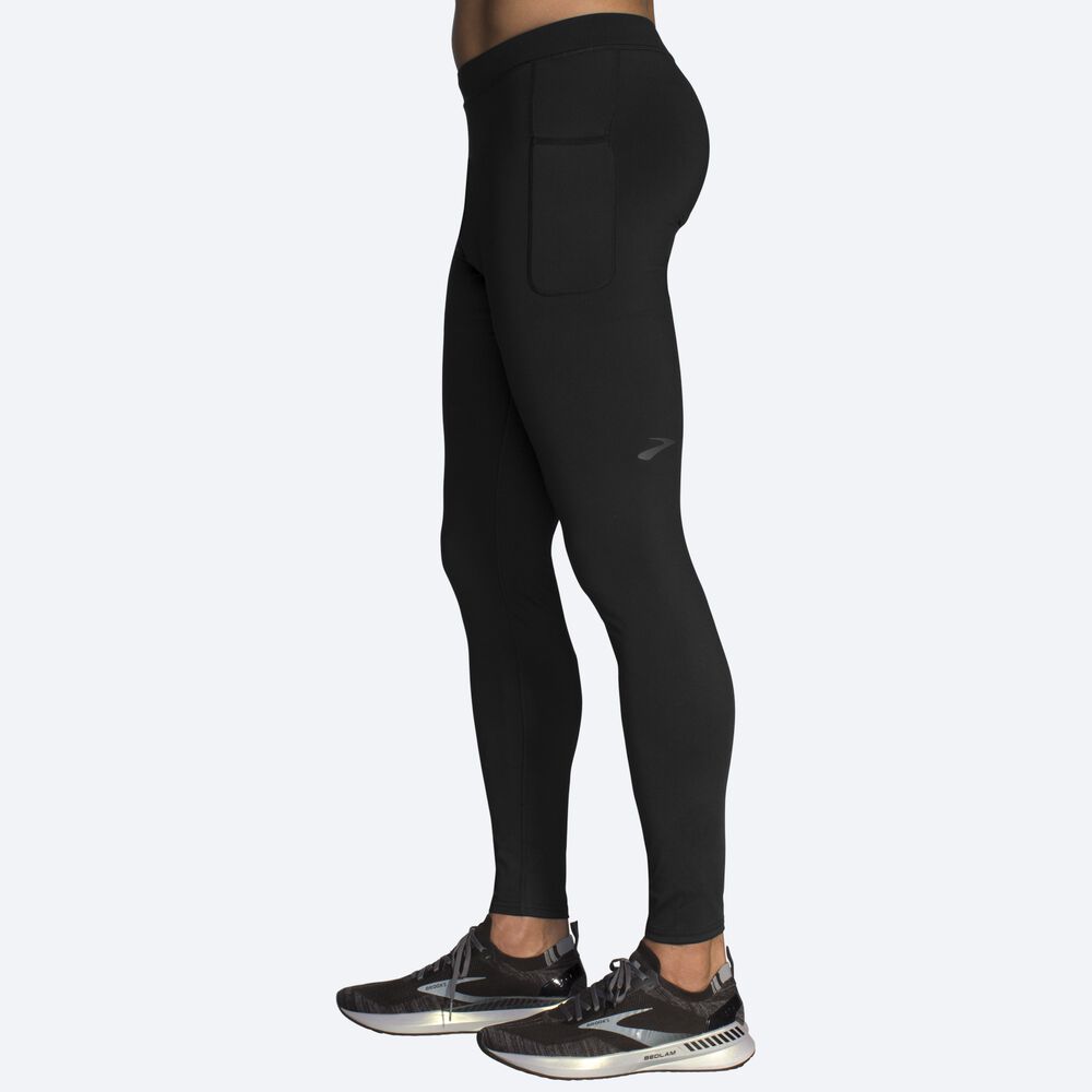 Brooks Source Tight Strumpbyxor Herr Svarta | YNI-845103