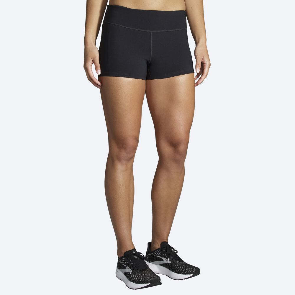 Brooks Speedwork Short Tight Strumpbyxor Dam Svarta | DZC-871042