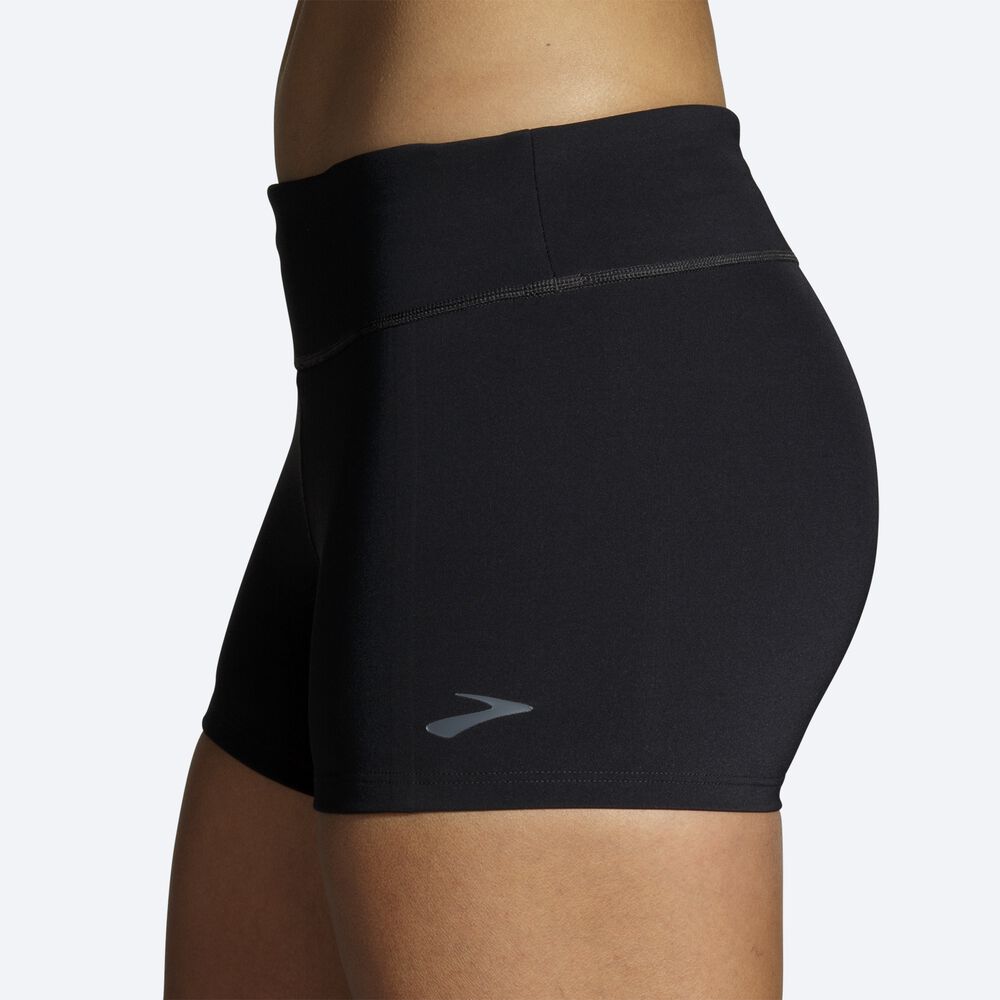 Brooks Speedwork Short Tight Strumpbyxor Dam Svarta | DZC-871042