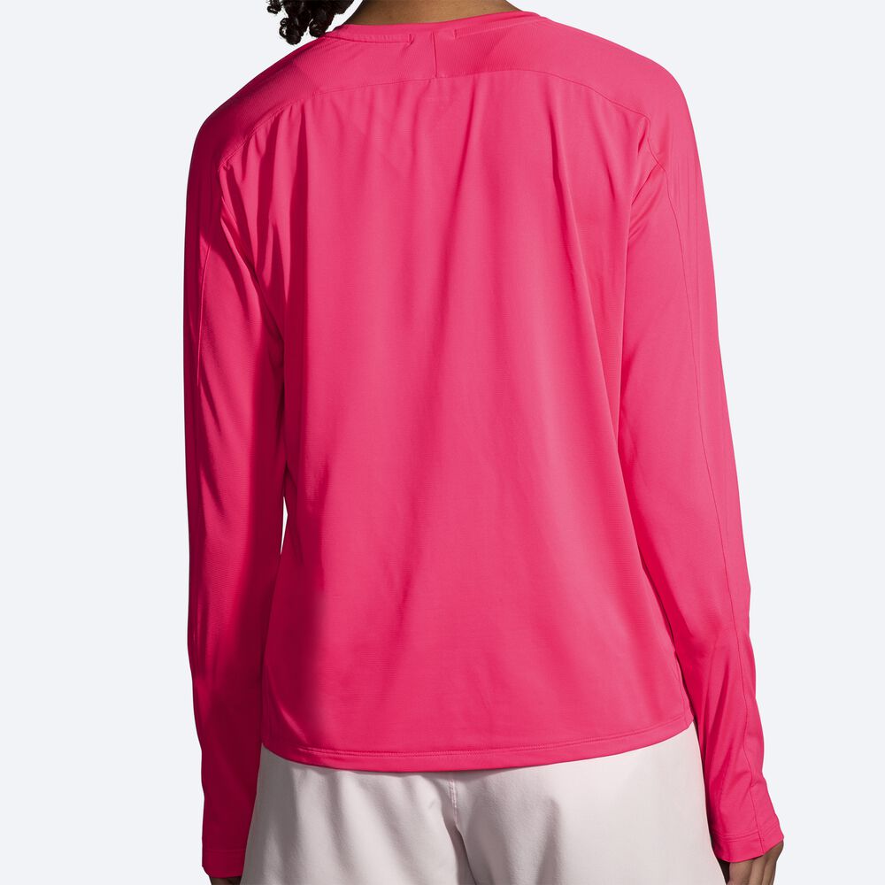 Brooks Sprint Free Long Sleeve 2.0 T-shirt Dam Rosa | BXF-712453