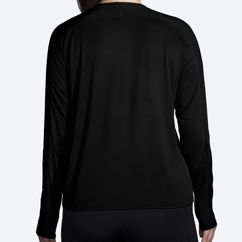 Brooks Sprint Free Long Sleeve 2.0 T-shirt Dam Svarta | RAV-580129