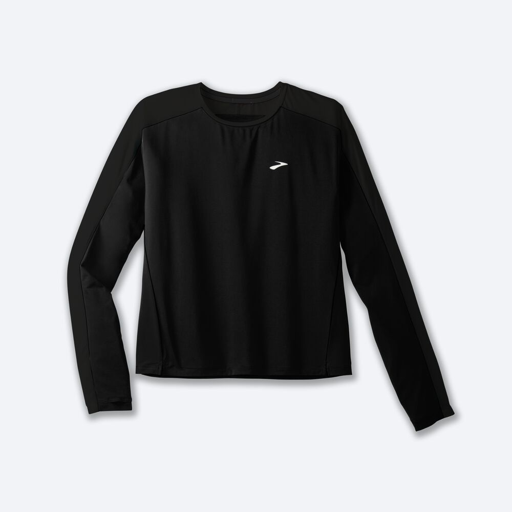 Brooks Sprint Free Long Sleeve 2.0 T-shirt Dam Svarta | RAV-580129