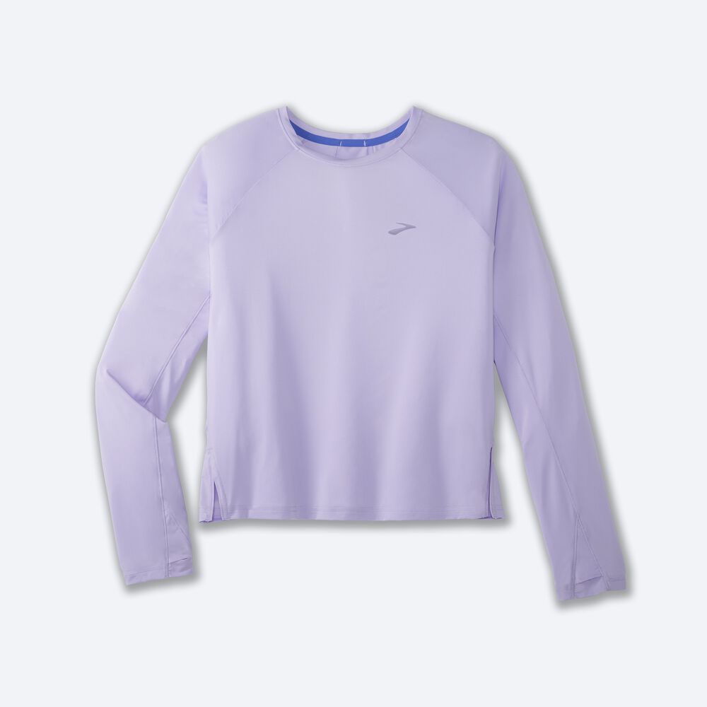 Brooks Sprint Free Long Sleeve T-shirt Dam Lila Grå | DHL-731869