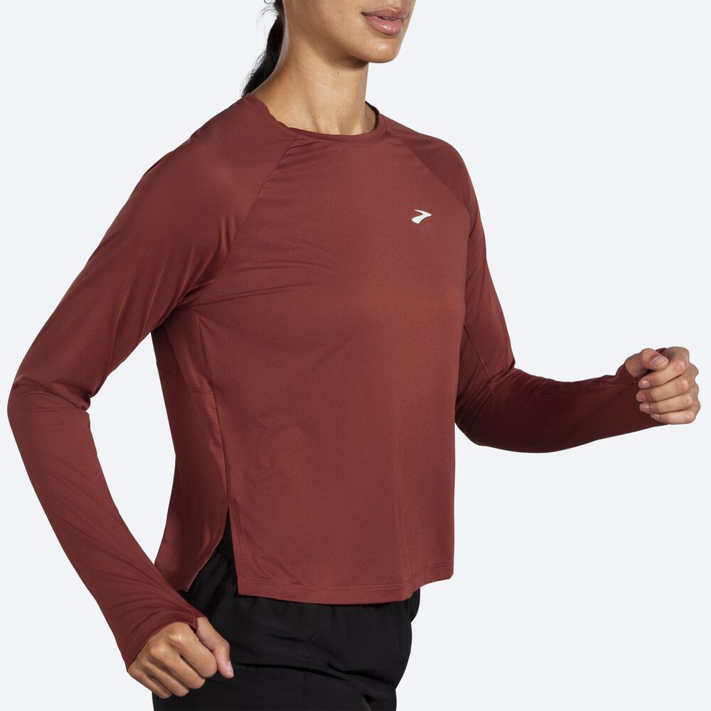 Brooks Sprint Free Long Sleeve T-shirt Dam Koppar | FKG-752038