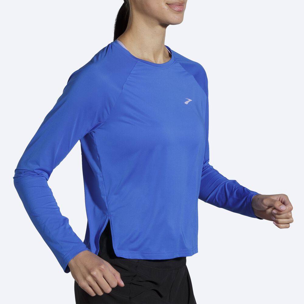 Brooks Sprint Free Long Sleeve T-shirt Dam Blå | IYG-798243