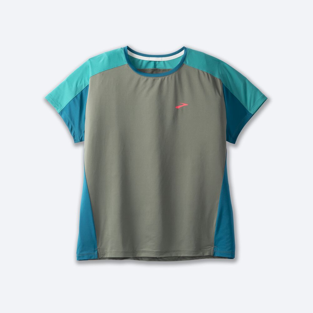 Brooks Sprint Free Short Sleeve 2.0 T-shirt Dam Gröna | FWQ-423659