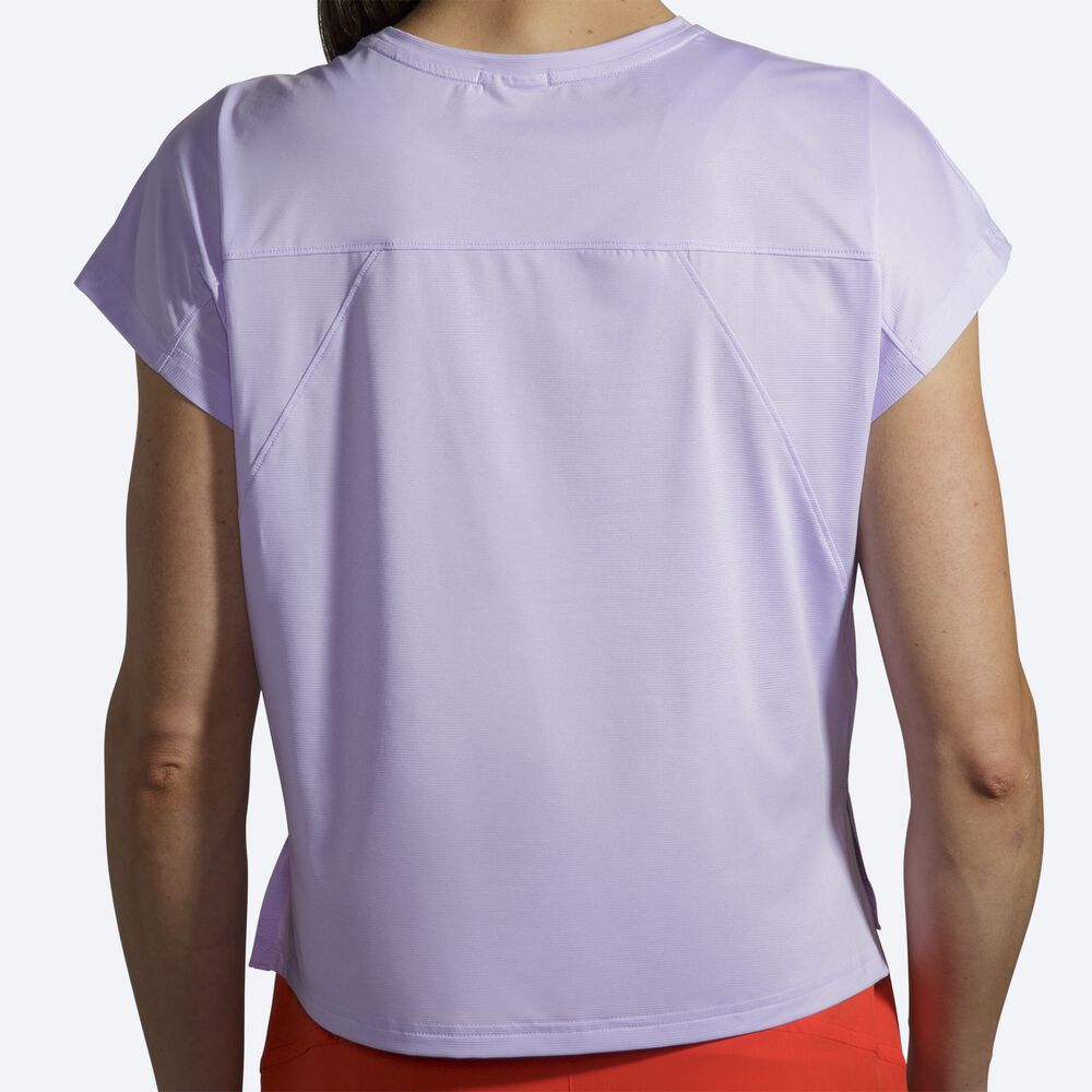 Brooks Sprint Free Short Sleeve T-shirt Dam Lila Grå | JUS-283691