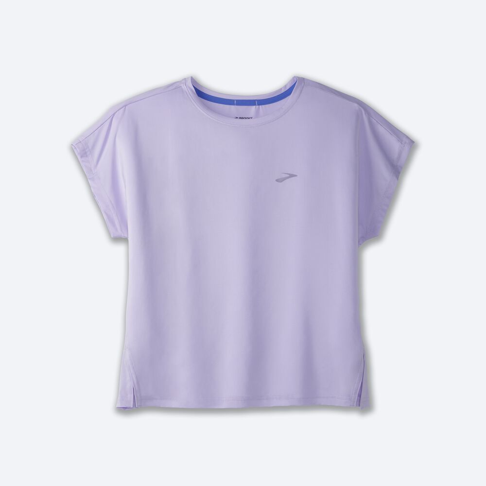 Brooks Sprint Free Short Sleeve T-shirt Dam Lila Grå | JUS-283691