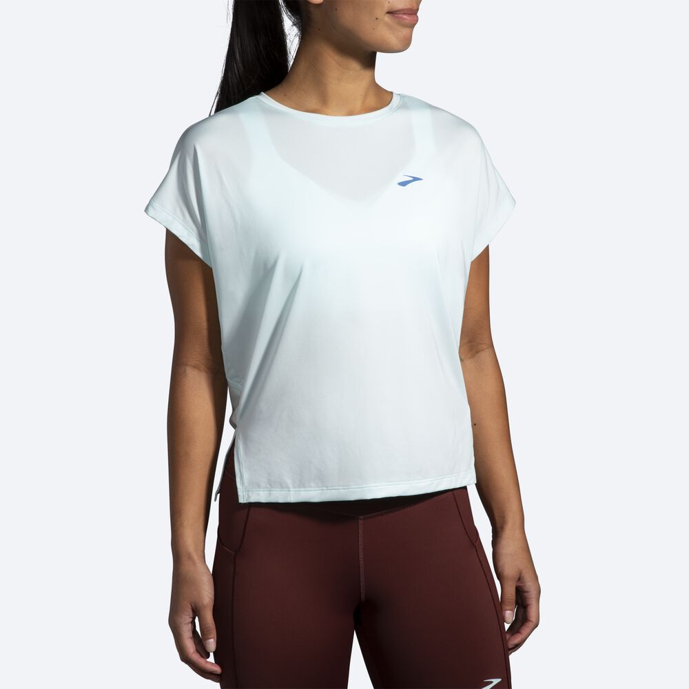 Brooks Sprint Free Short Sleeve T-shirt Dam Blå | MXU-759463