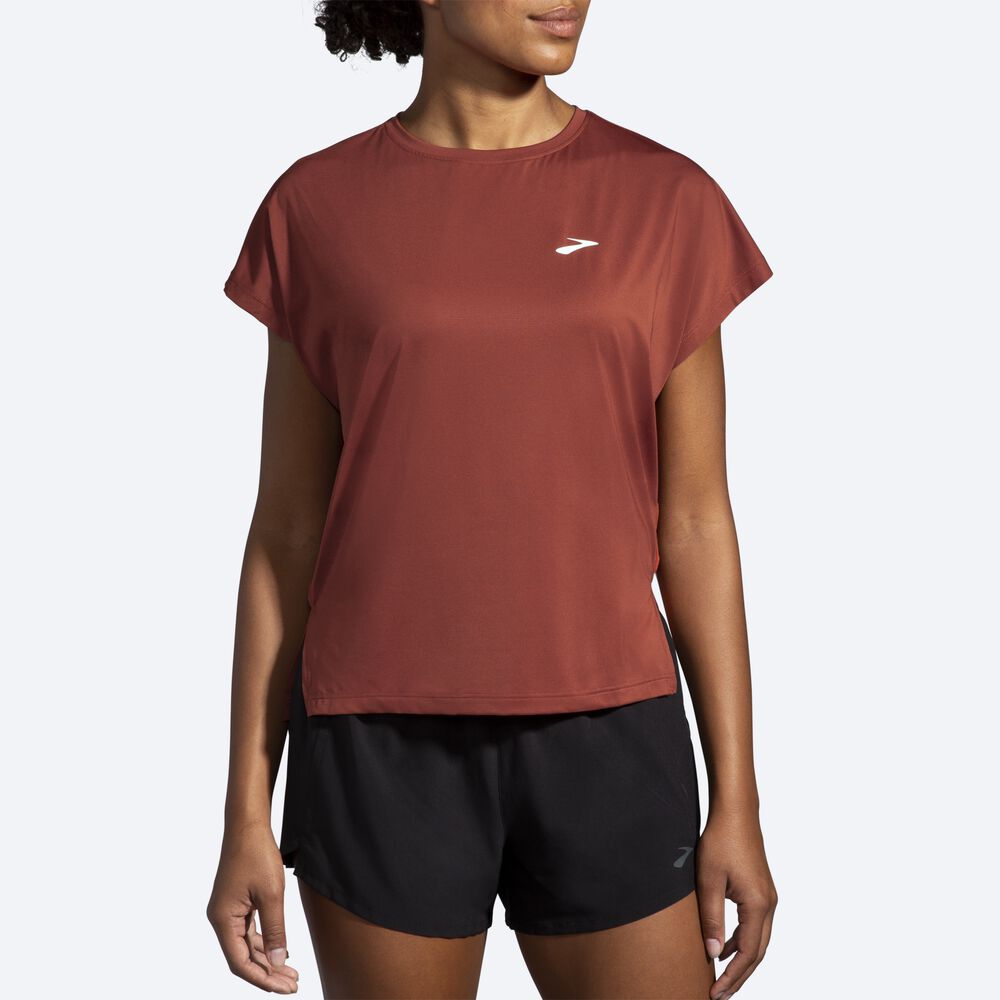 Brooks Sprint Free Short Sleeve T-shirt Dam Koppar | SKE-248063