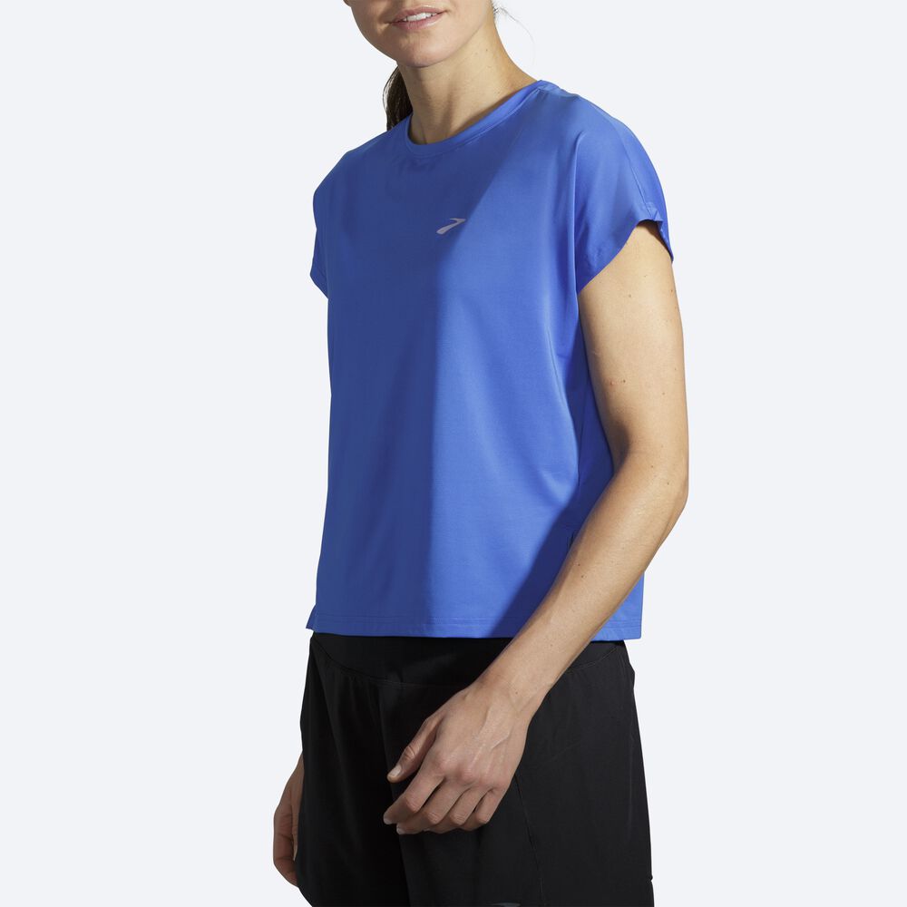 Brooks Sprint Free Short Sleeve T-shirt Dam Blå | UCQ-350724