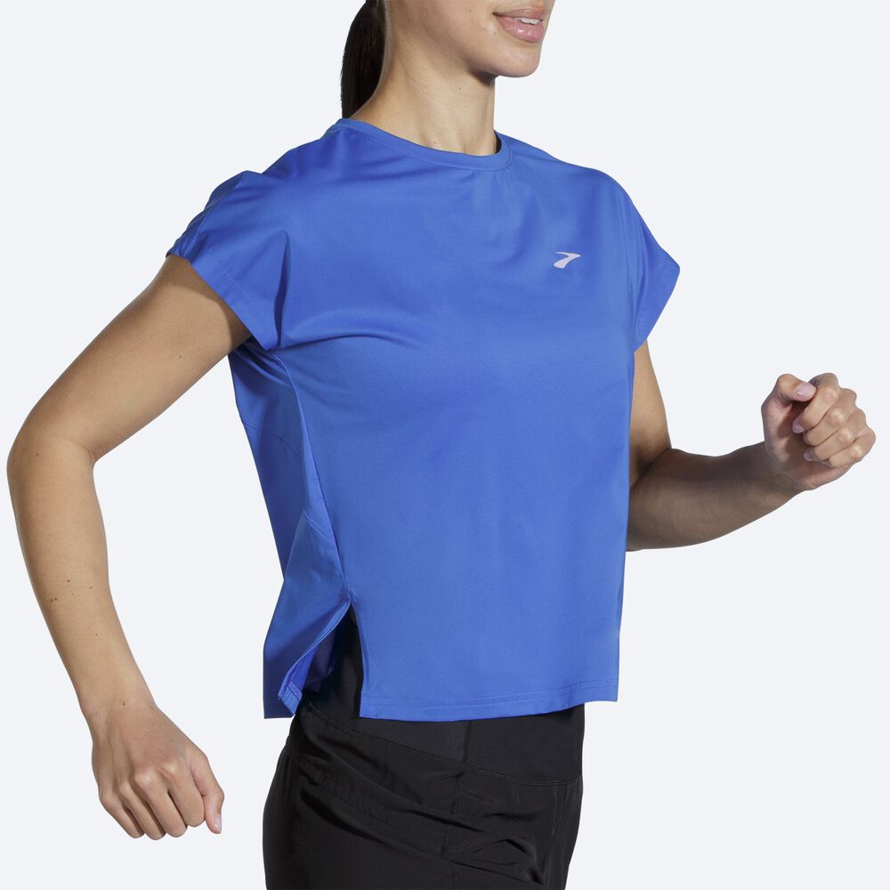 Brooks Sprint Free Short Sleeve T-shirt Dam Blå | UCQ-350724