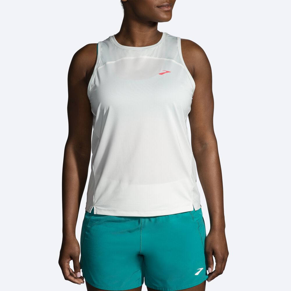 Brooks Sprint Free Tank 2.0 Linnen Dam Mintgröna | EMQ-340768