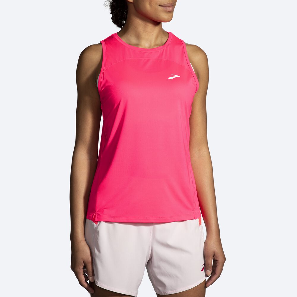 Brooks Sprint Free Tank 2.0 Linnen Dam Rosa | OGV-135768