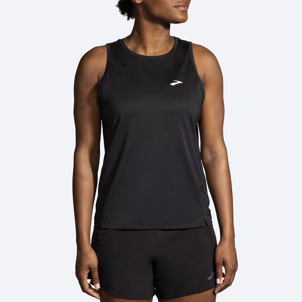 Brooks Sprint Free Tank 2.0 Linnen Dam Svarta | XAR-375120