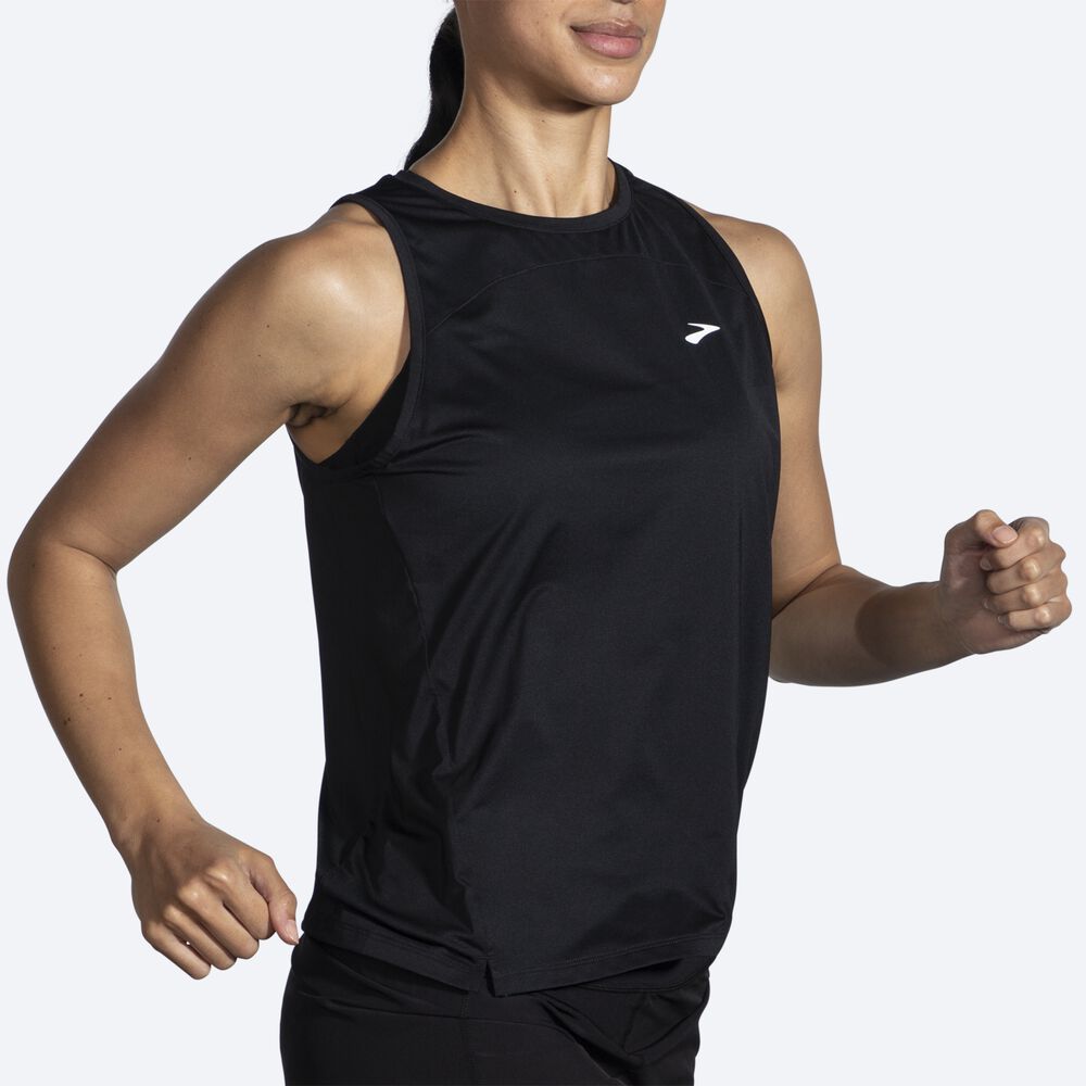 Brooks Sprint Free Tank 2.0 Linnen Dam Svarta | XAR-375120