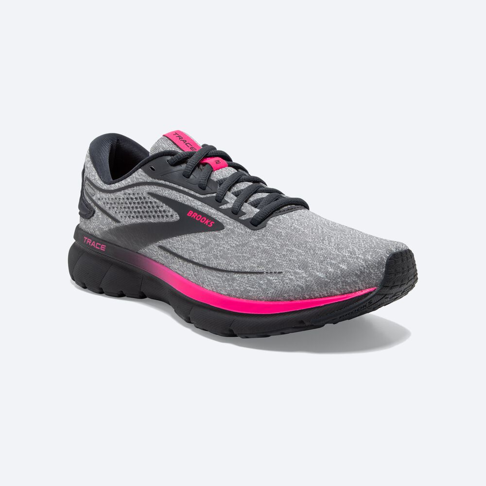 Brooks Trace 2 Löparskor Dam Grå/Rosa | EQT-564832