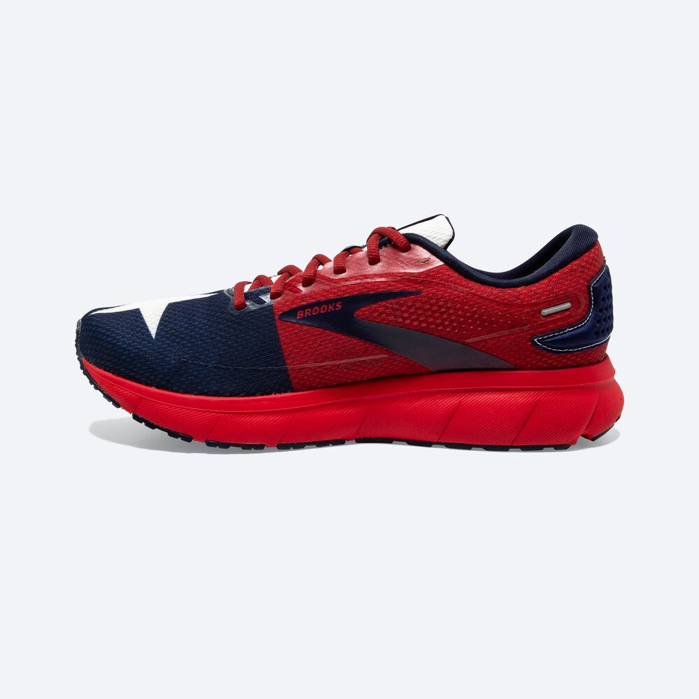 Brooks Trace 2 Löparskor Dam Röda/Vita/Marinblå | OZS-687510