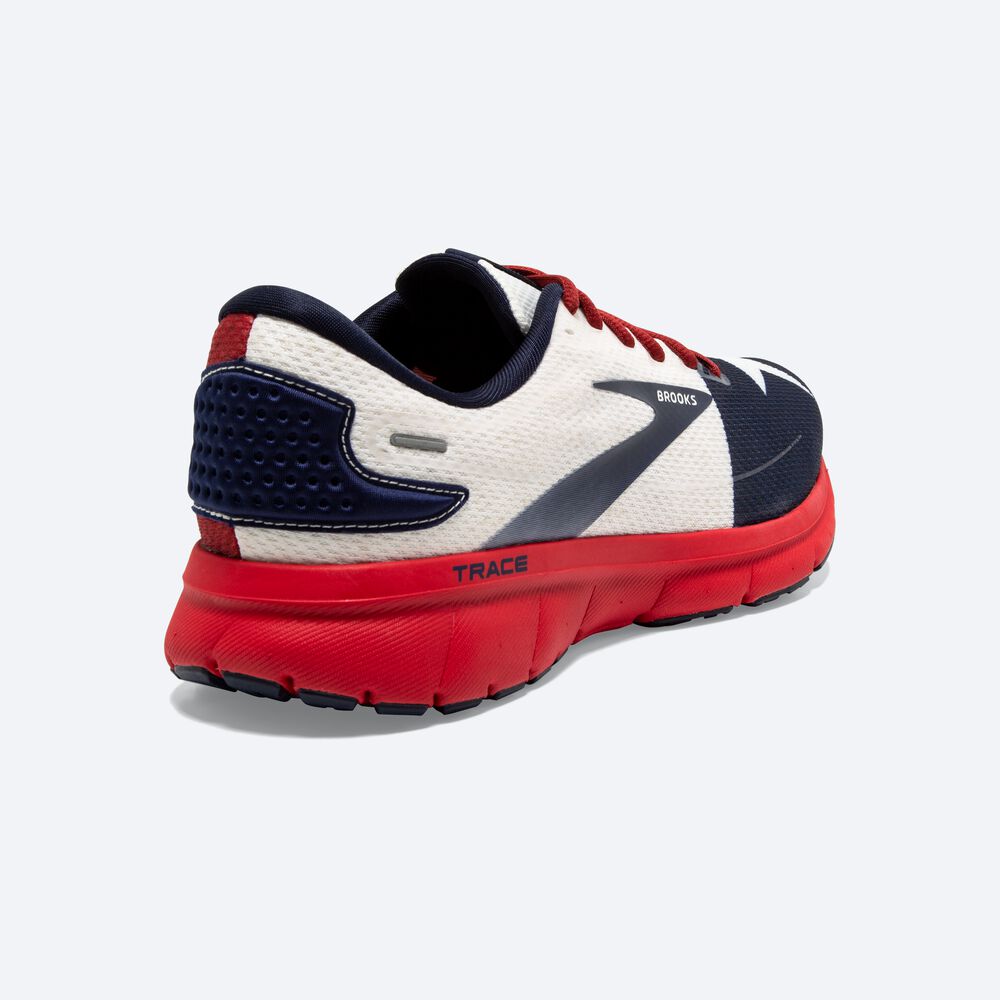 Brooks Trace 2 Löparskor Dam Röda/Vita/Marinblå | OZS-687510