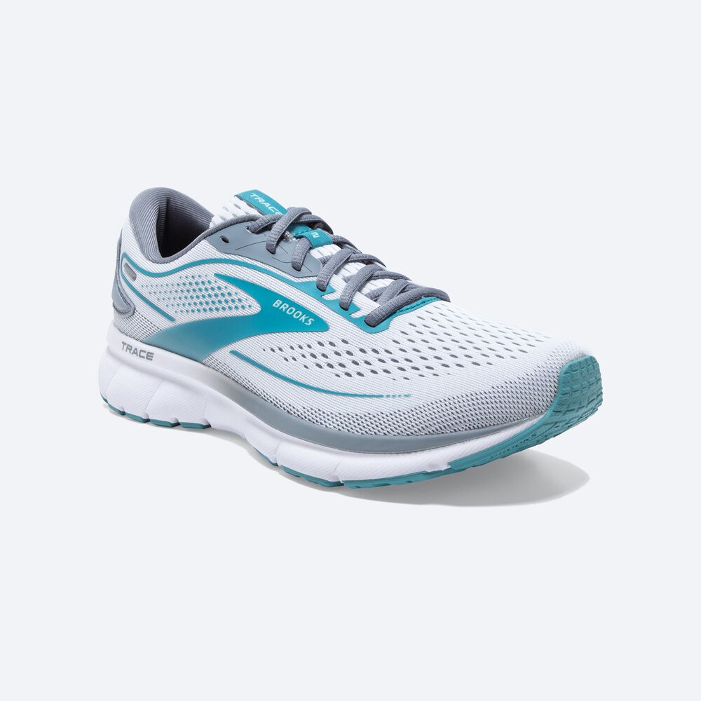 Brooks Trace 2 Löparskor Dam Vita/Grå | FIQ-071549