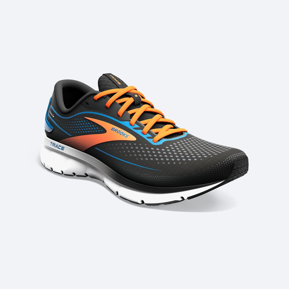 Brooks Trace 2 Löparskor Herr Svarta/Blå/Orange | SIO-192054