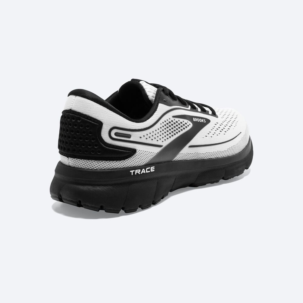 Brooks Trace 2 Löparskor Herr Vita/Svarta | QBF-259180